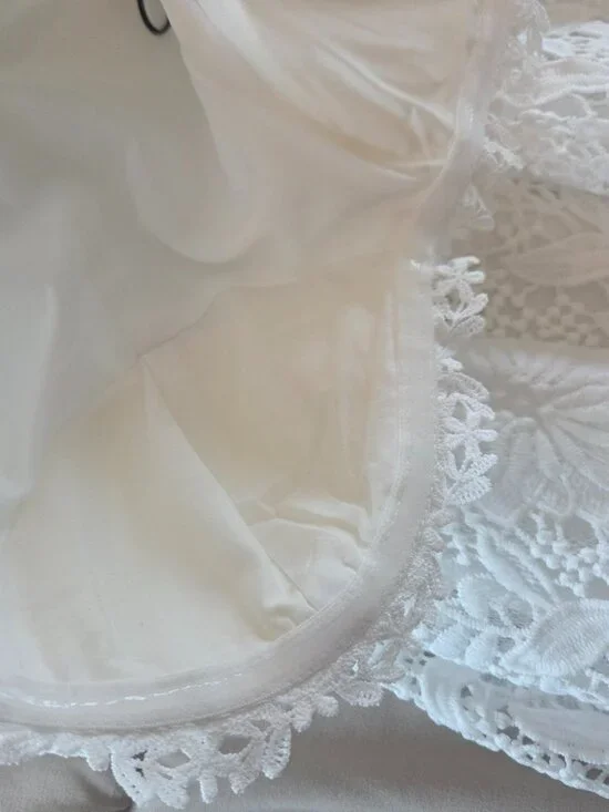 Fashion Nova Isn't She lovely White Strapless Lace Midi Dress Size Medium - Picture 13 of 15